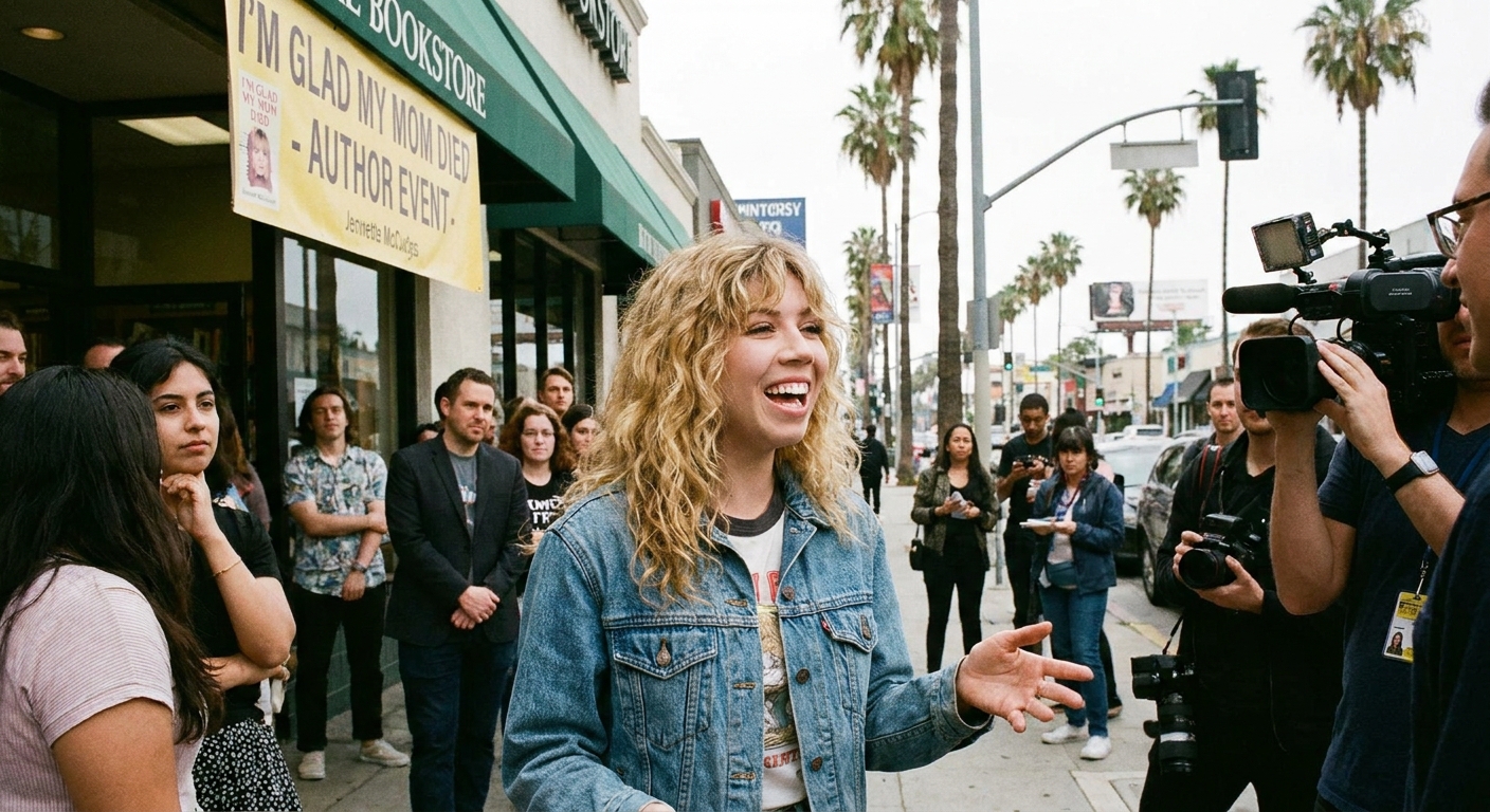 Jennette McCurdy at a public appearance in Los Angeles, photographed in a natural, unposed moment